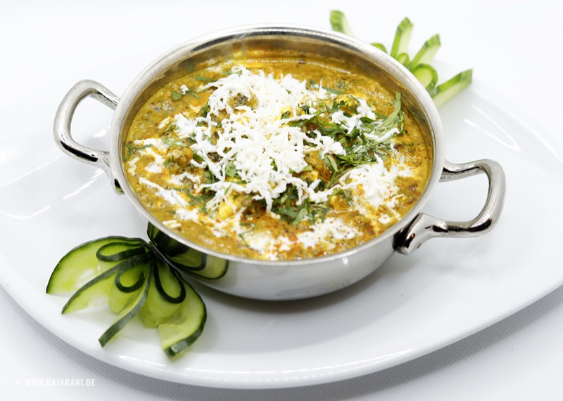 Palak Paneer – Spinat mit hausgemachtem Frischkäse im Raja Rani Heidelberg